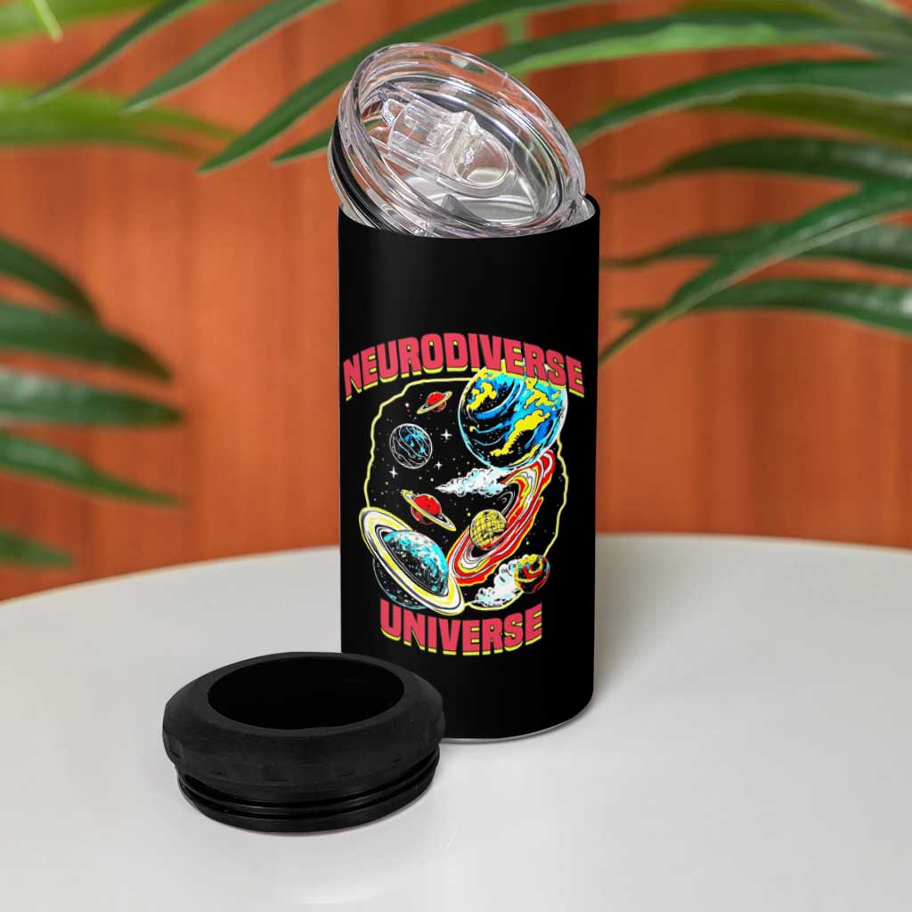 Neurodiverse Universe 4 in 1 Can Cooler Tumbler Neurodiversity Embrace ADHD Autism ASD