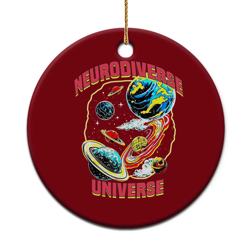 Neurodiverse Universe Ceramic Ornament Neurodiversity Embrace ADHD Autism ASD - Wonder Print Shop