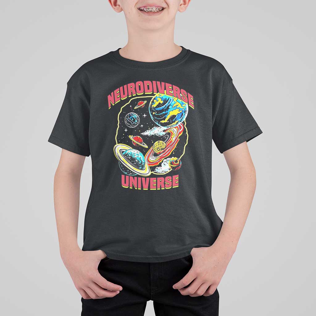 Neurodiverse Universe T Shirt For Kid Neurodiversity Embrace ADHD Autism ASD