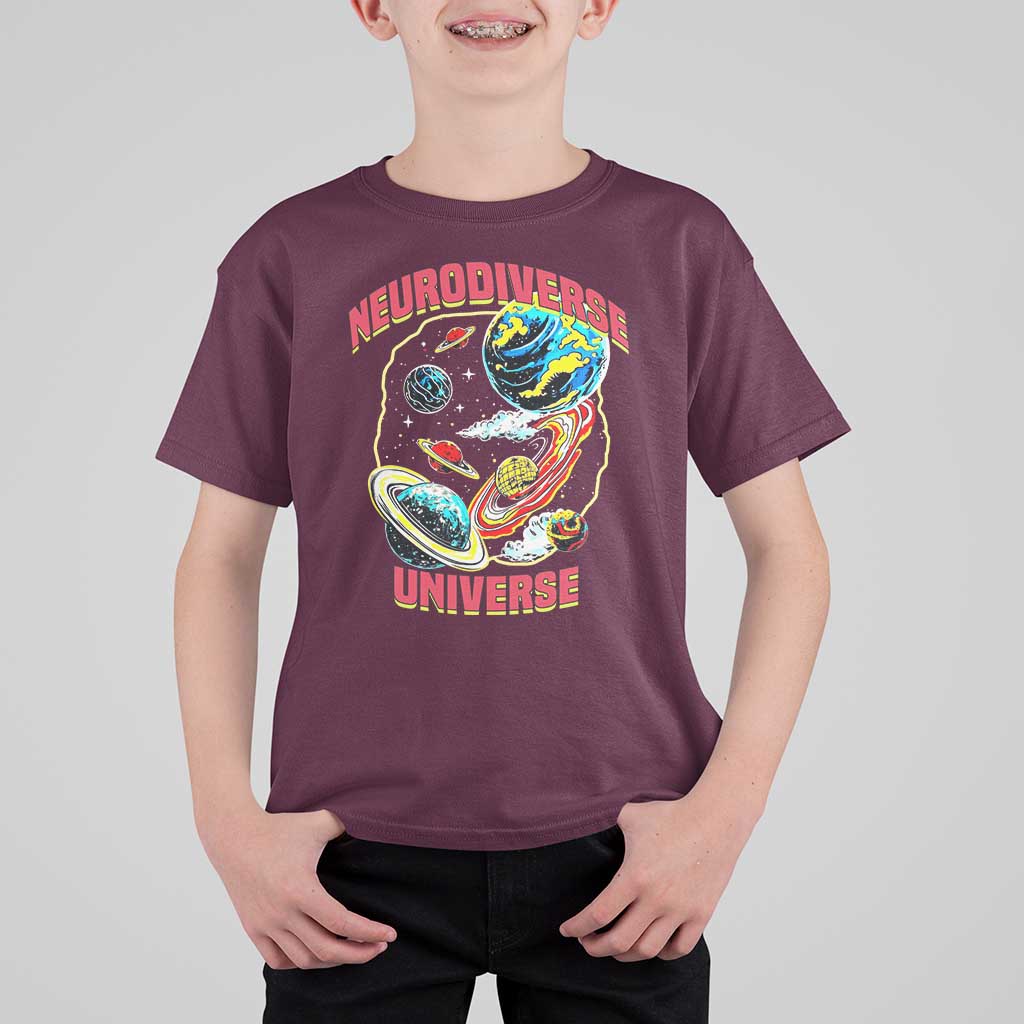 Neurodiverse Universe T Shirt For Kid Neurodiversity Embrace ADHD Autism ASD