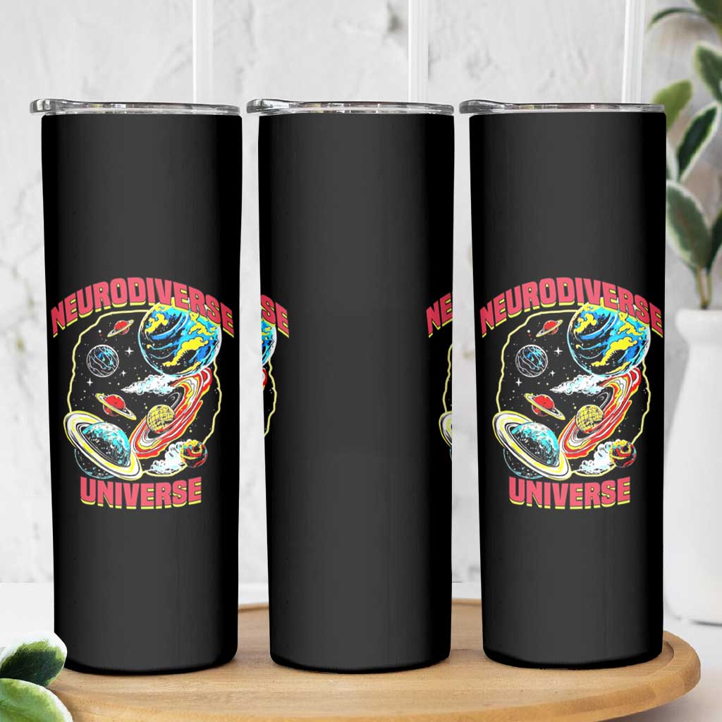 Neurodiverse Universe Skinny Tumbler Neurodiversity Embrace ADHD Autism ASD