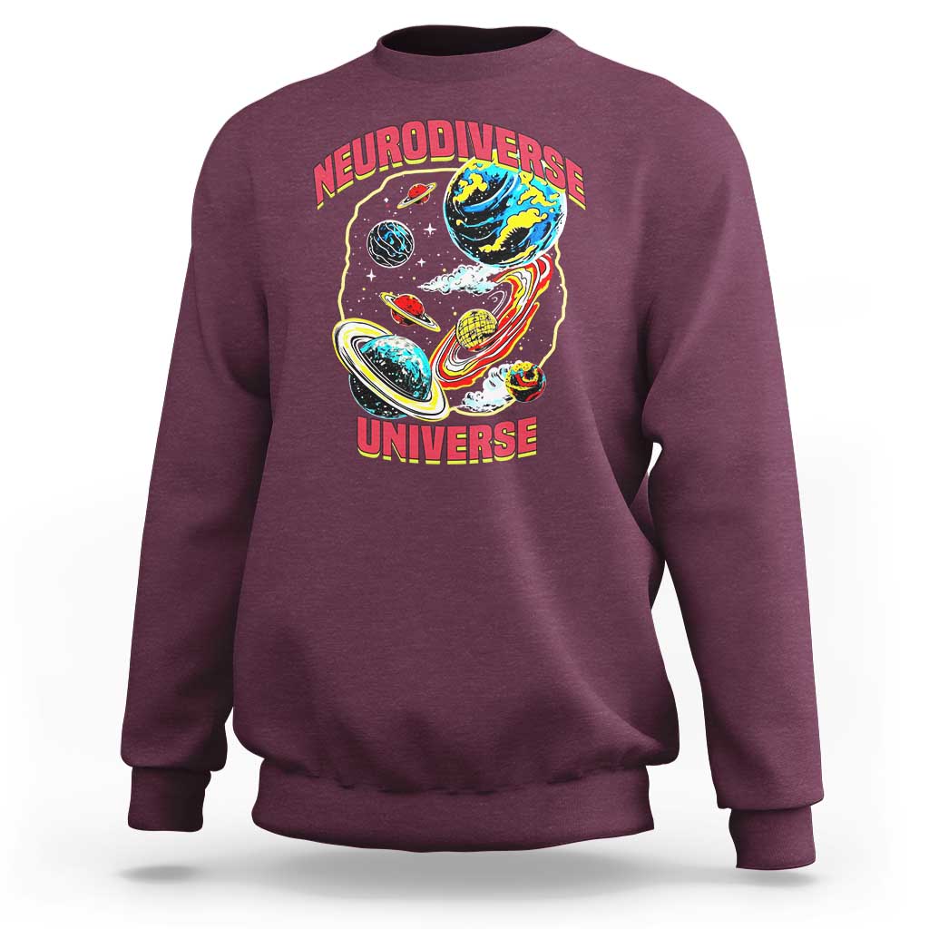 Neurodiverse Universe Sweatshirt Neurodiversity Embrace ADHD Autism ASD