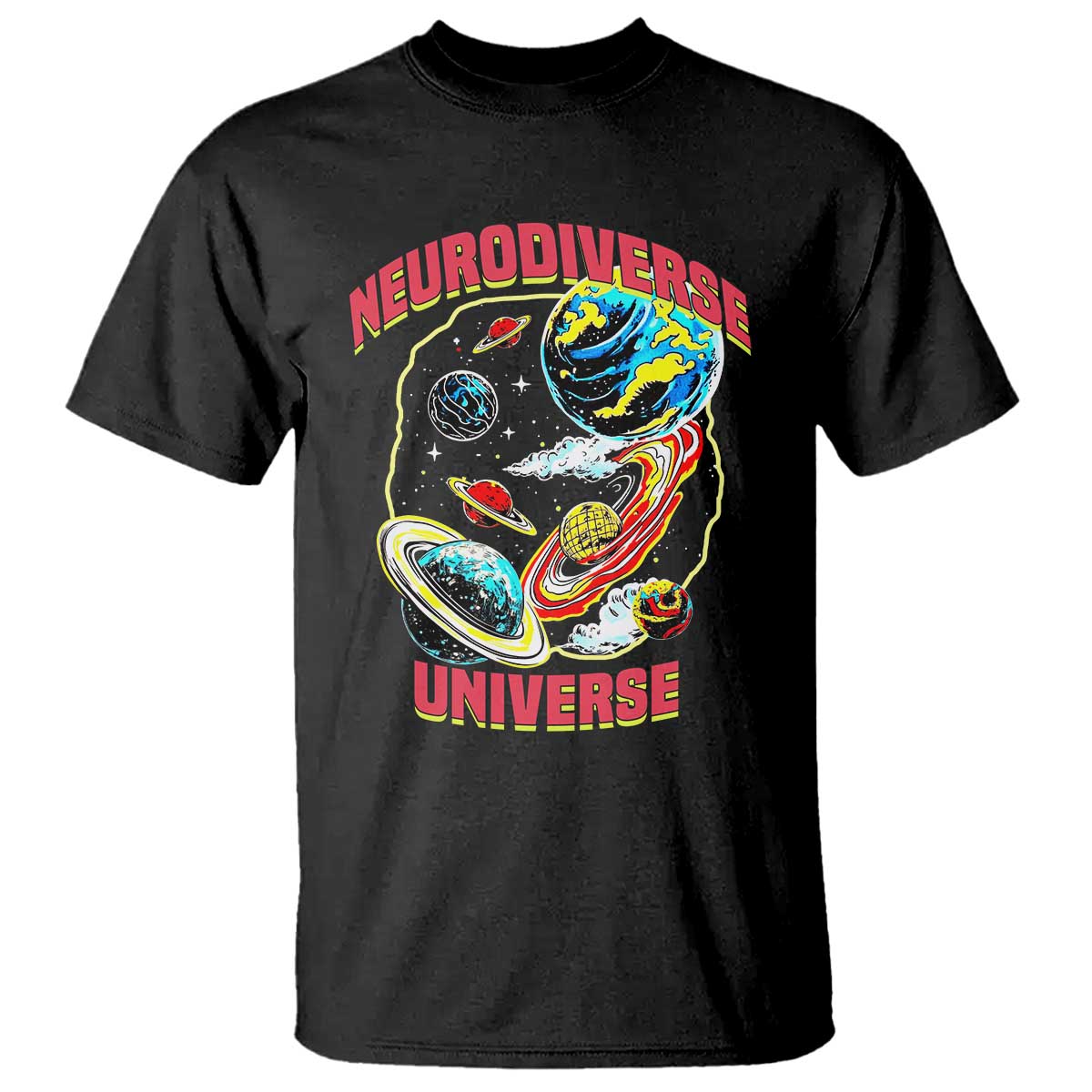 Neurodiverse Universe T Shirt Neurodiversity Embrace ADHD Autism ASD