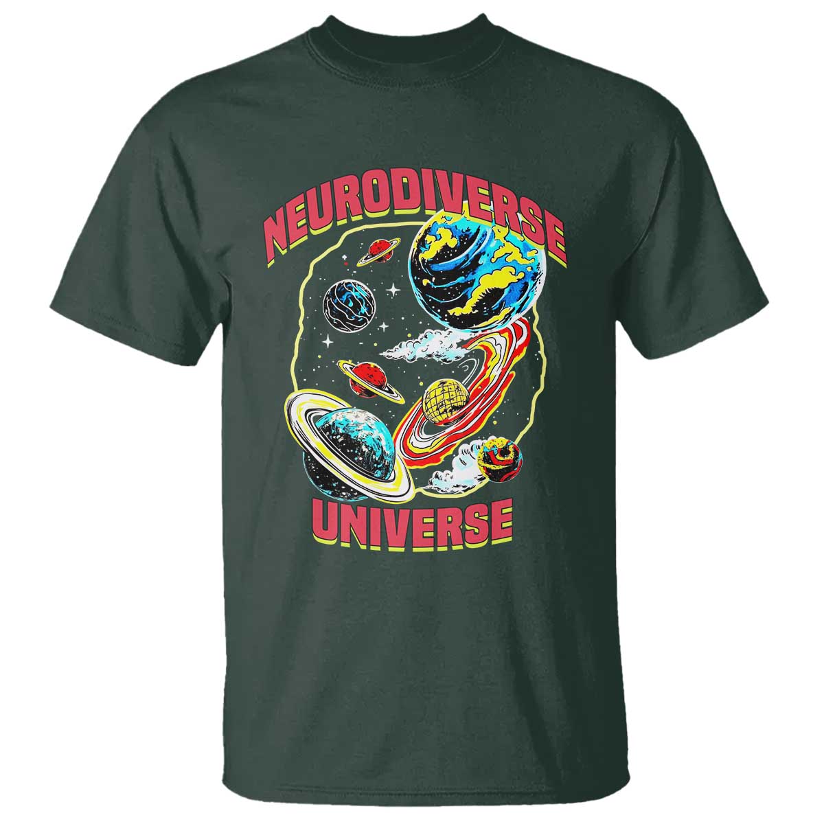 Neurodiverse Universe T Shirt Neurodiversity Embrace ADHD Autism ASD