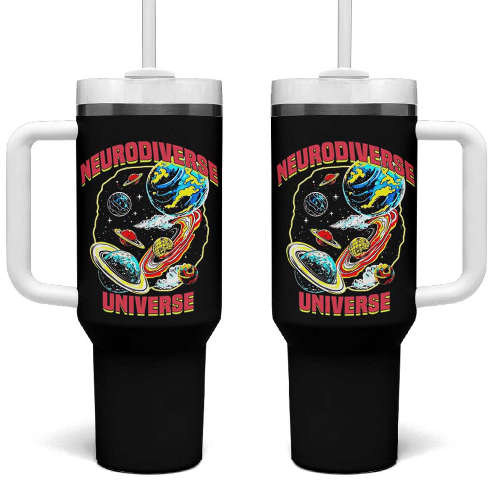 Neurodiverse Universe Tumbler With Handle Neurodiversity Embrace ADHD Autism ASD