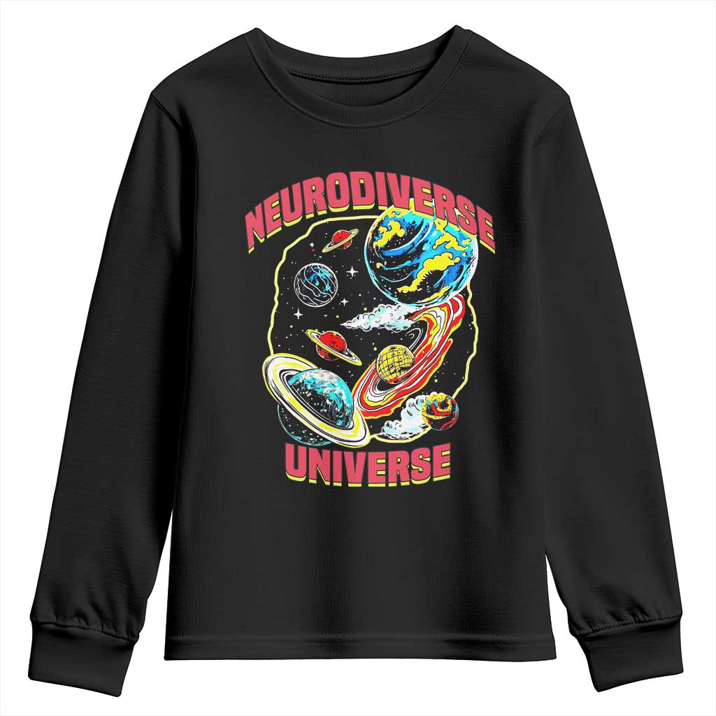 Neurodiverse Universe Youth Sweatshirt Neurodiversity Embrace ADHD Autism ASD