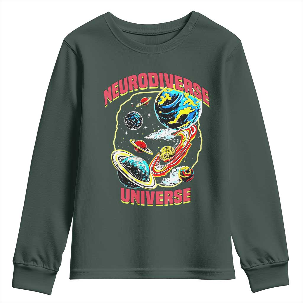 Neurodiverse Universe Youth Sweatshirt Neurodiversity Embrace ADHD Autism ASD