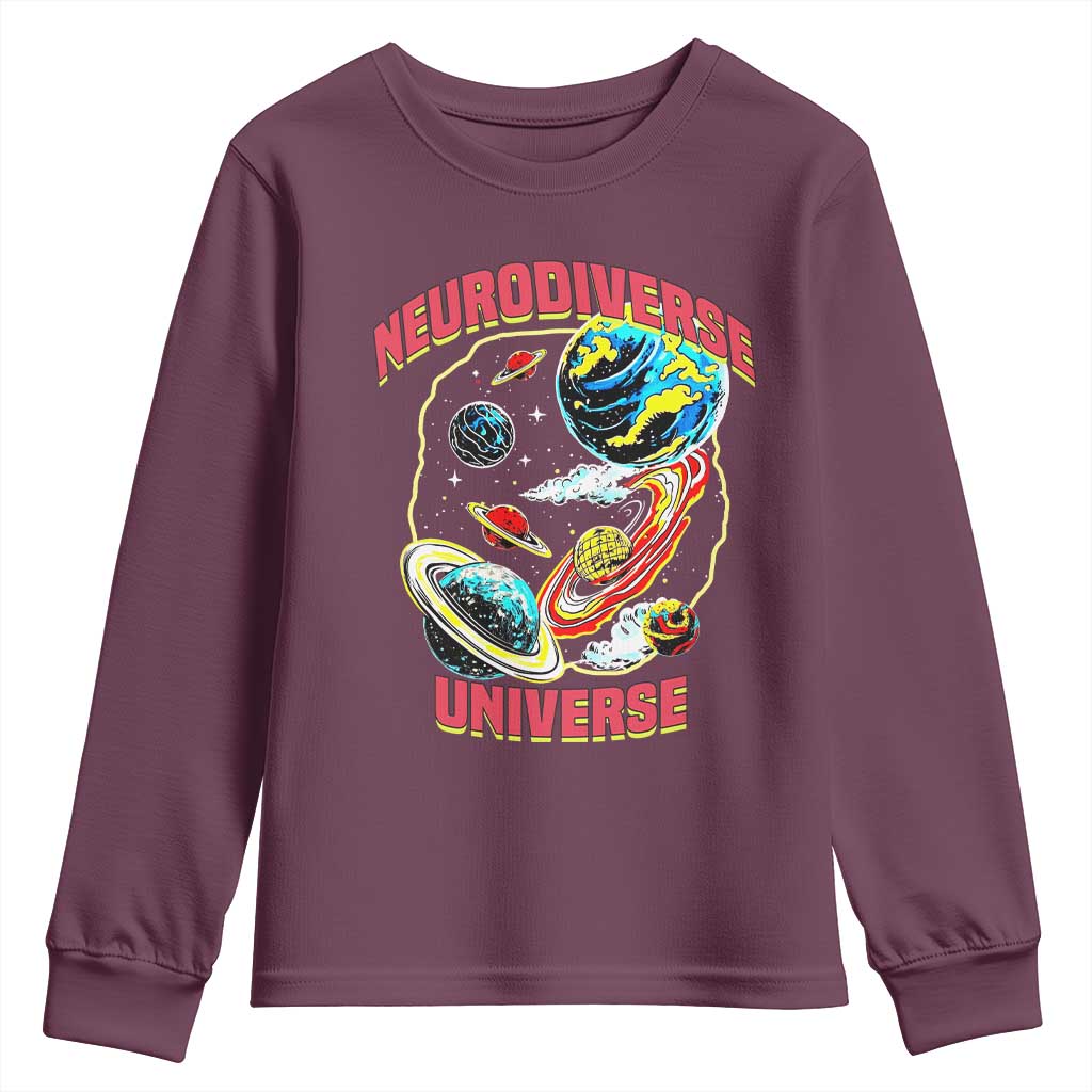 Neurodiverse Universe Youth Sweatshirt Neurodiversity Embrace ADHD Autism ASD