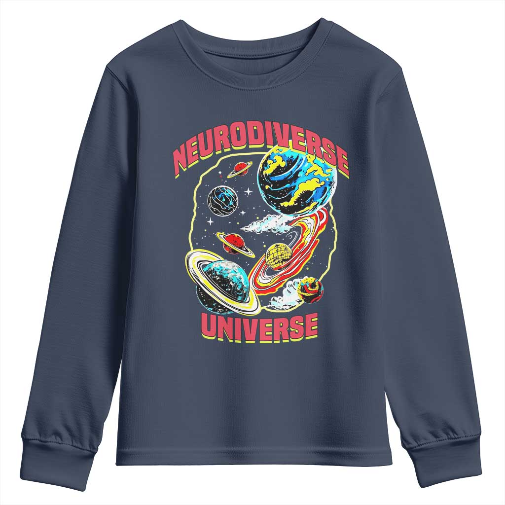 Neurodiverse Universe Youth Sweatshirt Neurodiversity Embrace ADHD Autism ASD