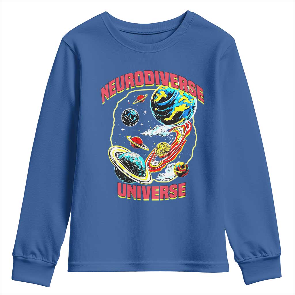 Neurodiverse Universe Youth Sweatshirt Neurodiversity Embrace ADHD Autism ASD