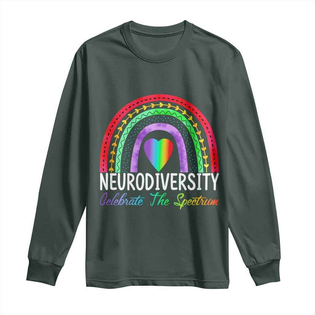 Neurodiversity Long Sleeve Shirt Autism Spectrum ASD ADHD Rainbow Boho