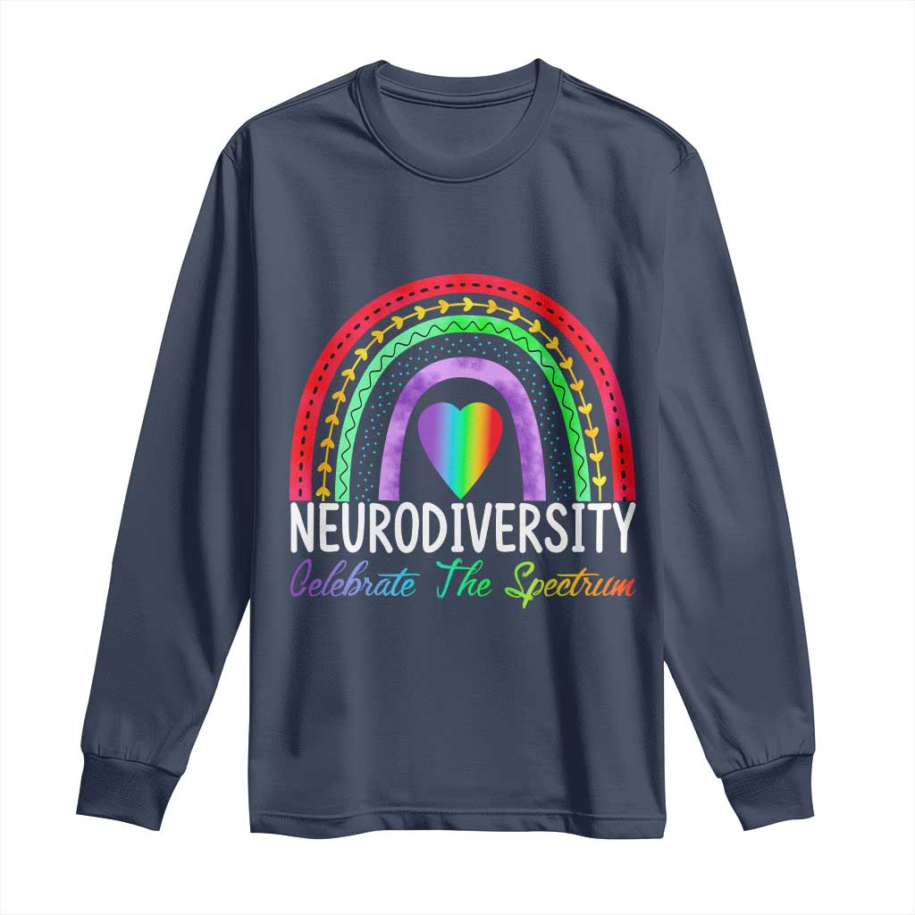 Neurodiversity Long Sleeve Shirt Autism Spectrum ASD ADHD Rainbow Boho