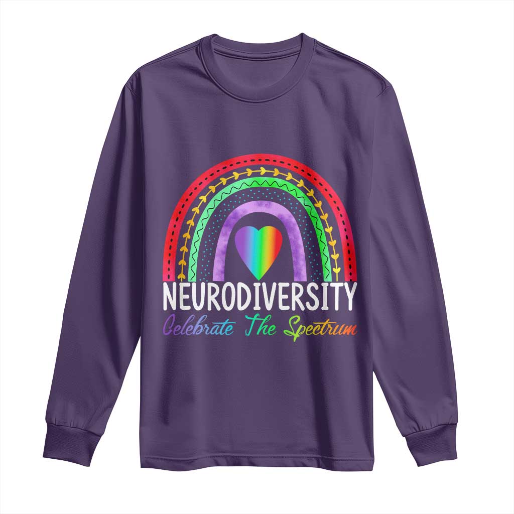 Neurodiversity Long Sleeve Shirt Autism Spectrum ASD ADHD Rainbow Boho