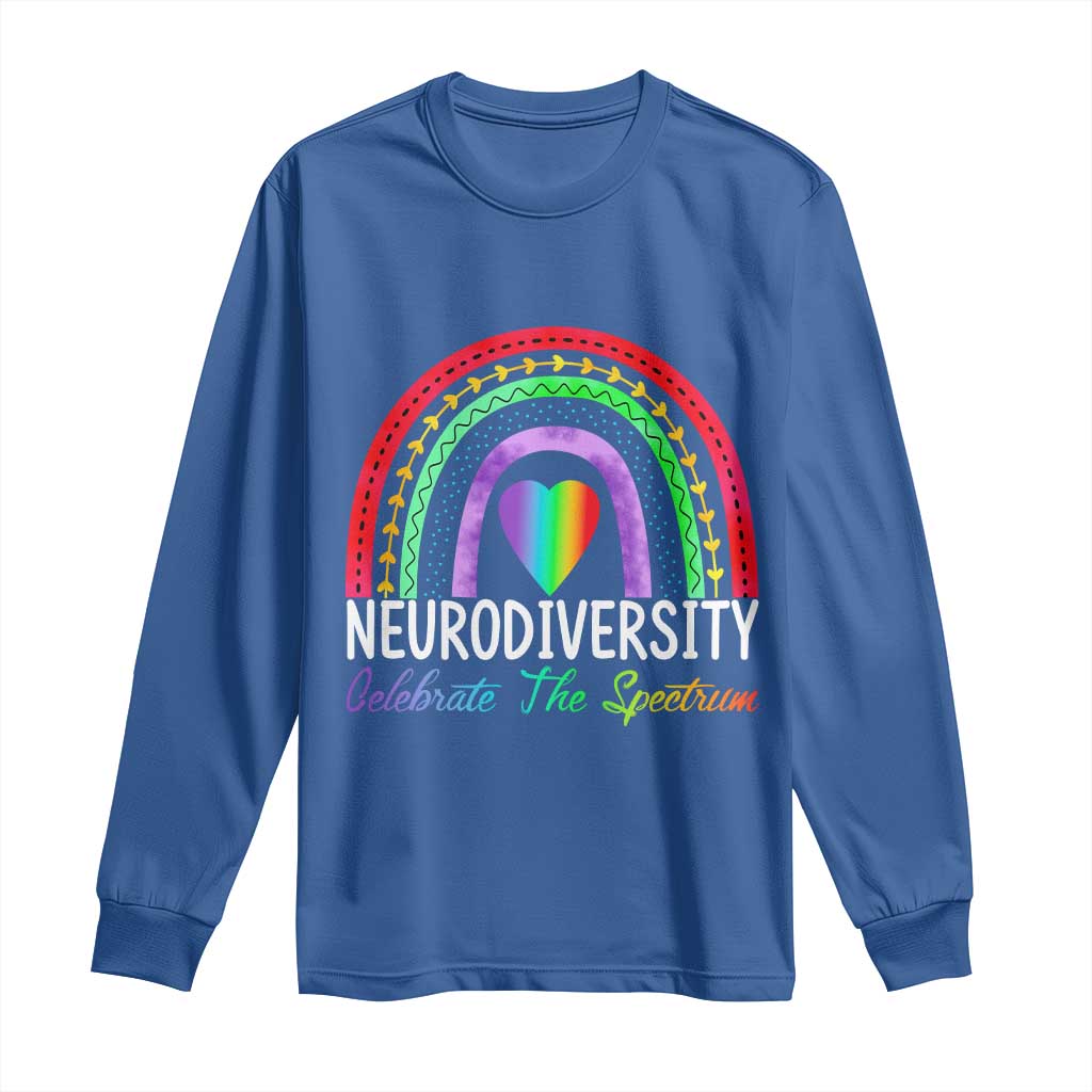 Neurodiversity Long Sleeve Shirt Autism Spectrum ASD ADHD Rainbow Boho
