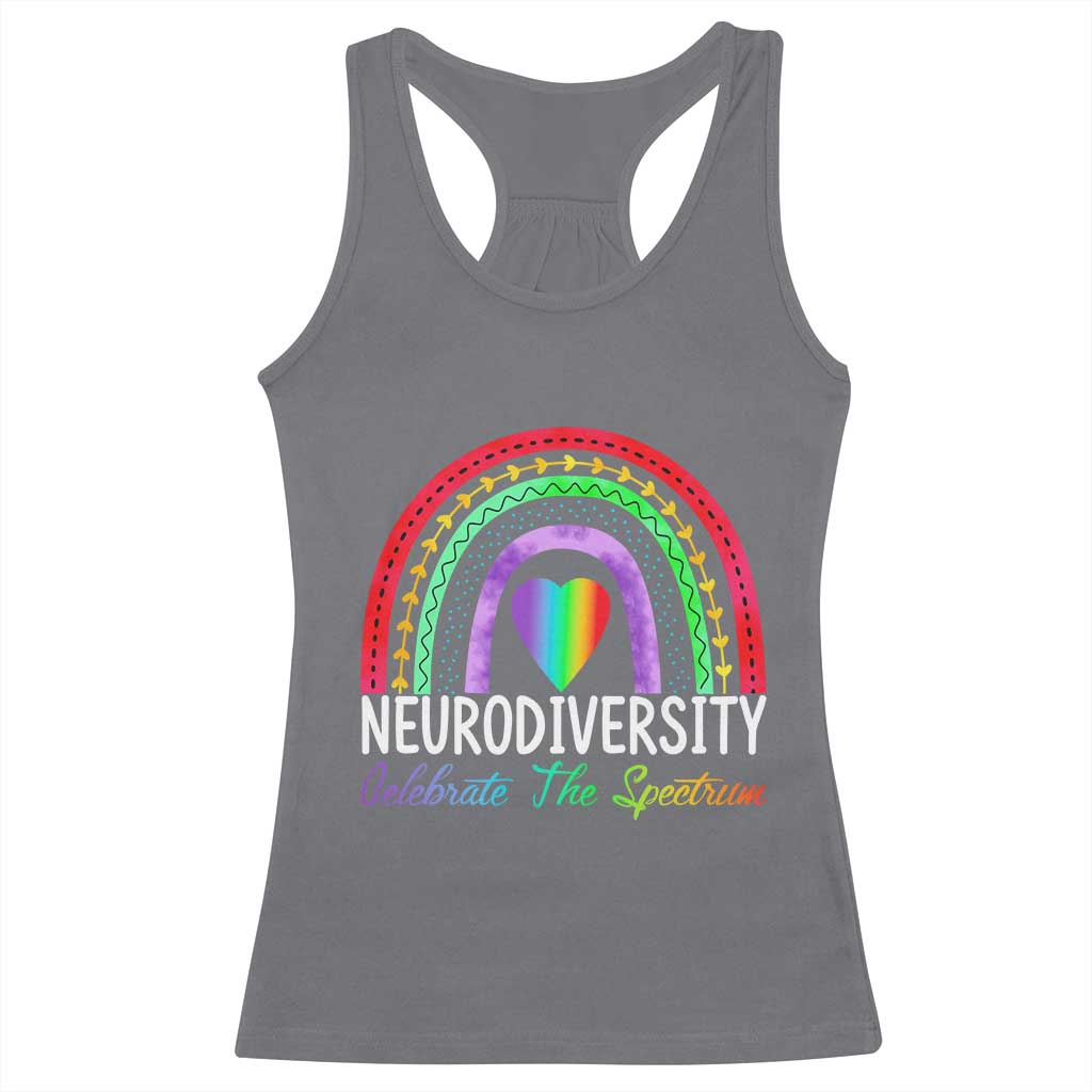 Neurodiversity Racerback Tank Top Autism Spectrum ASD ADHD Rainbow Boho