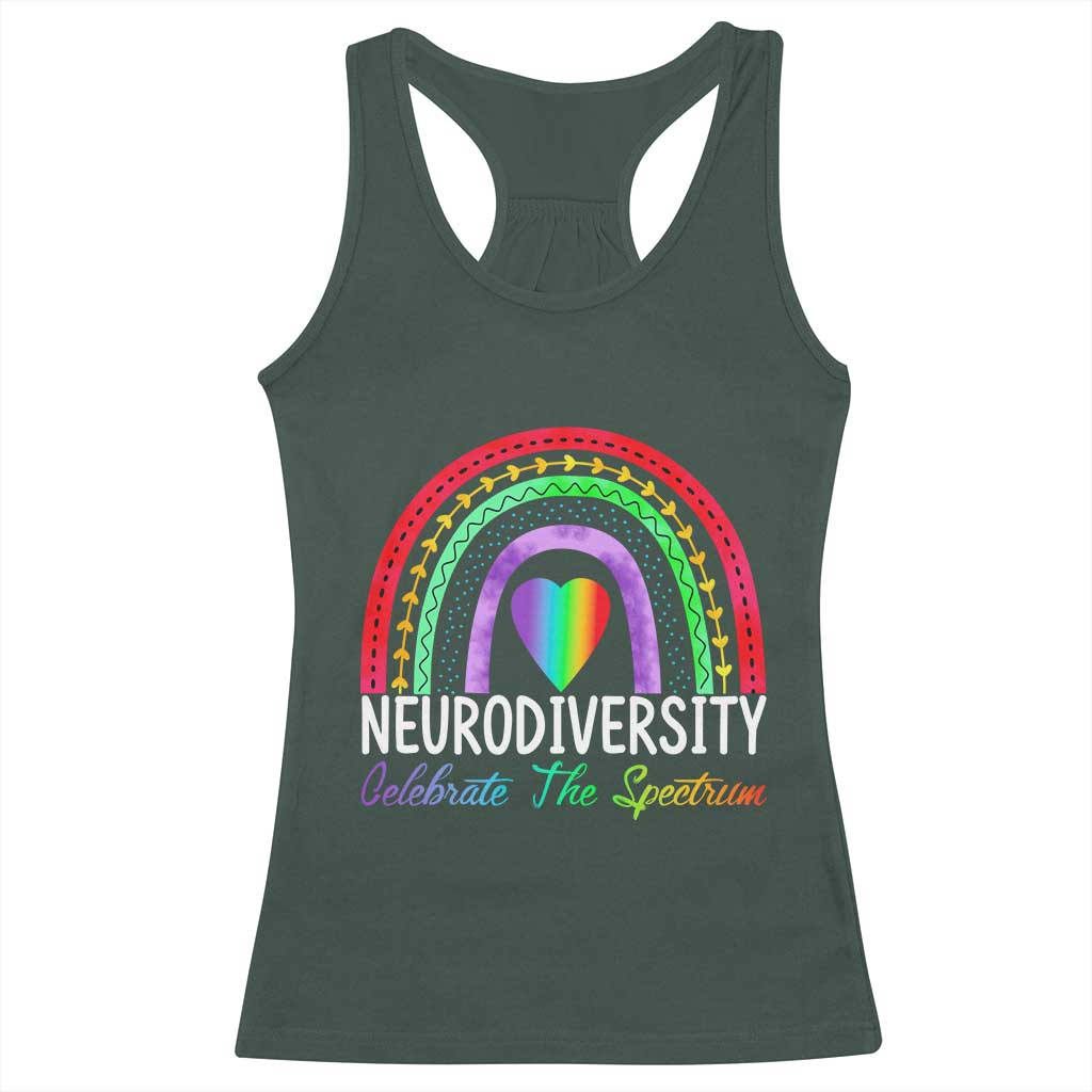 Neurodiversity Racerback Tank Top Autism Spectrum ASD ADHD Rainbow Boho