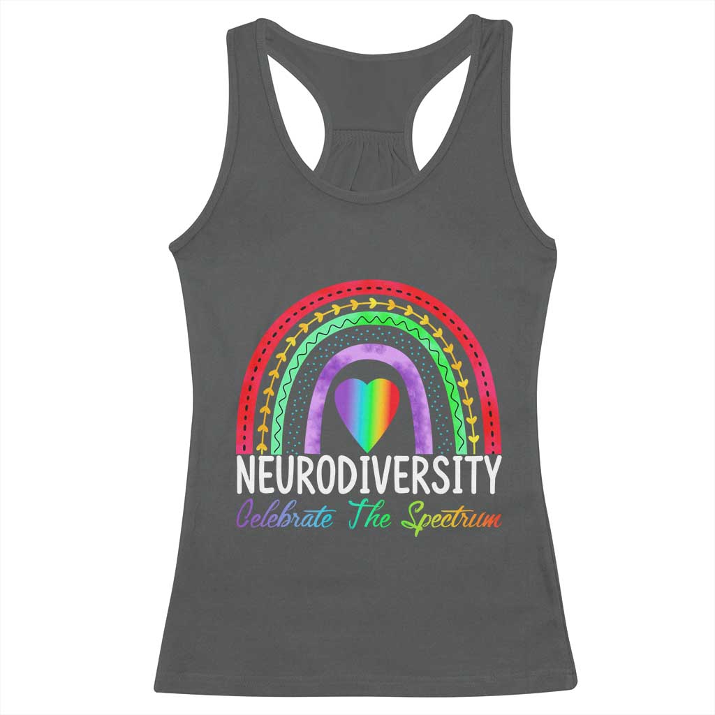 Neurodiversity Racerback Tank Top Autism Spectrum ASD ADHD Rainbow Boho