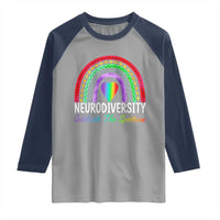 Neurodiversity Raglan Shirt Autism Spectrum ASD ADHD Rainbow Boho