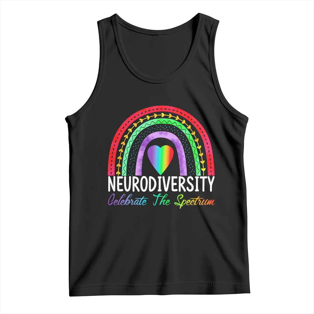 Neurodiversity Tank Top Autism Spectrum ASD ADHD Rainbow Boho
