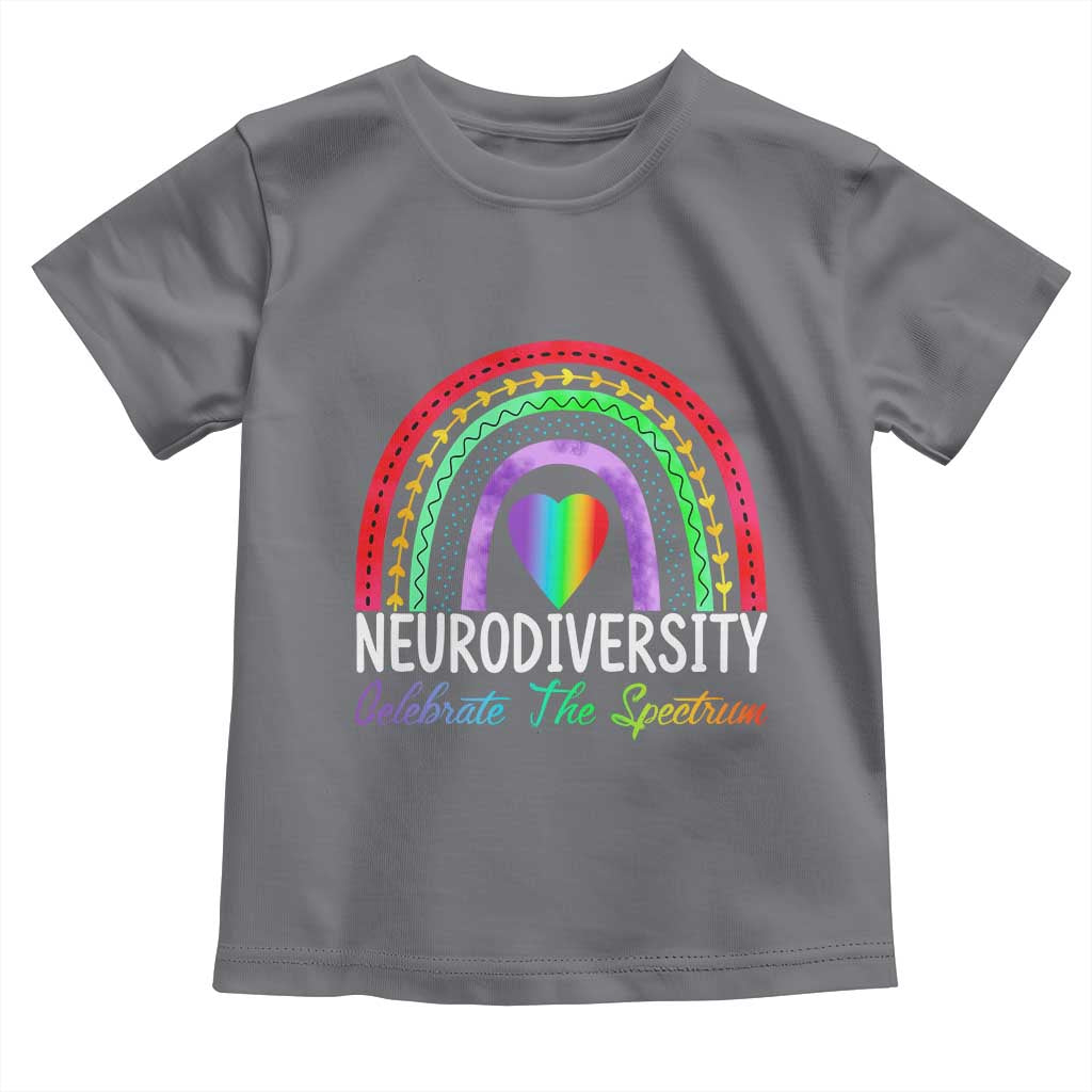 Neurodiversity Toddler T Shirt Autism Spectrum ASD ADHD Rainbow Boho