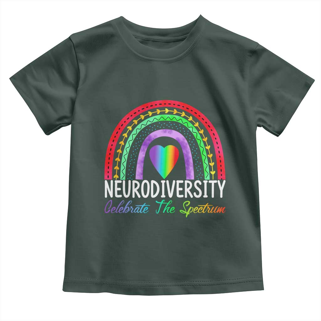 Neurodiversity Toddler T Shirt Autism Spectrum ASD ADHD Rainbow Boho