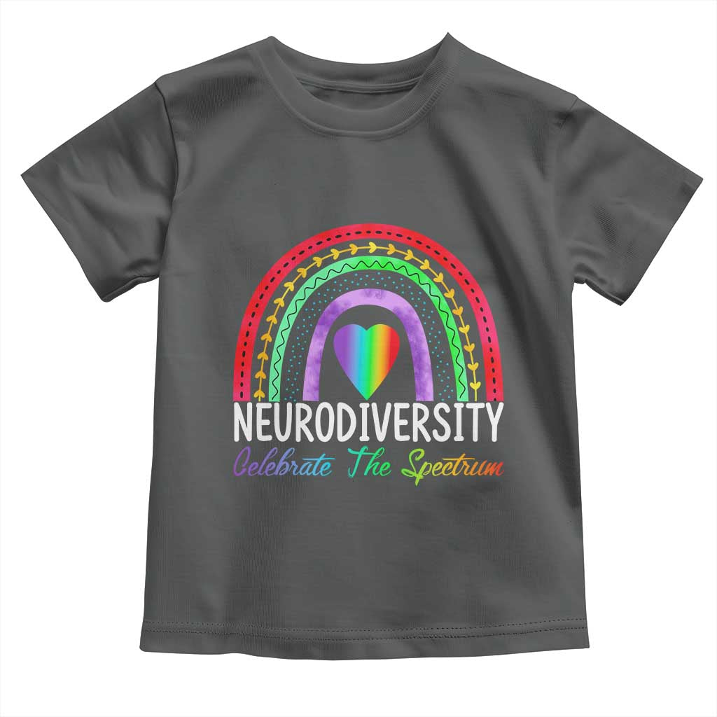 Neurodiversity Toddler T Shirt Autism Spectrum ASD ADHD Rainbow Boho