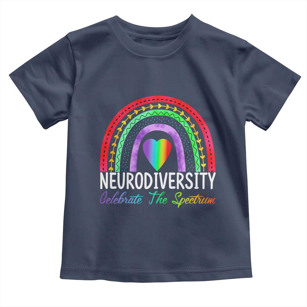 Neurodiversity Toddler T Shirt Autism Spectrum ASD ADHD Rainbow Boho