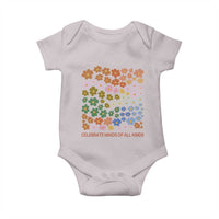 Neurodiversity Boho Floral Baby Onesie Celebrate Minds of All Kinds Autism ADHD ASD