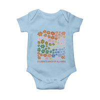 Neurodiversity Boho Floral Baby Onesie Celebrate Minds of All Kinds Autism ADHD ASD