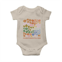 Neurodiversity Boho Floral Baby Onesie Celebrate Minds of All Kinds Autism ADHD ASD