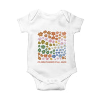 Neurodiversity Boho Floral Baby Onesie Celebrate Minds of All Kinds Autism ADHD ASD