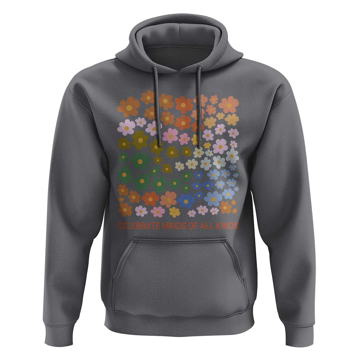 Neurodiversity Boho Floral Hoodie Celebrate Minds of All Kinds Autism ADHD ASD