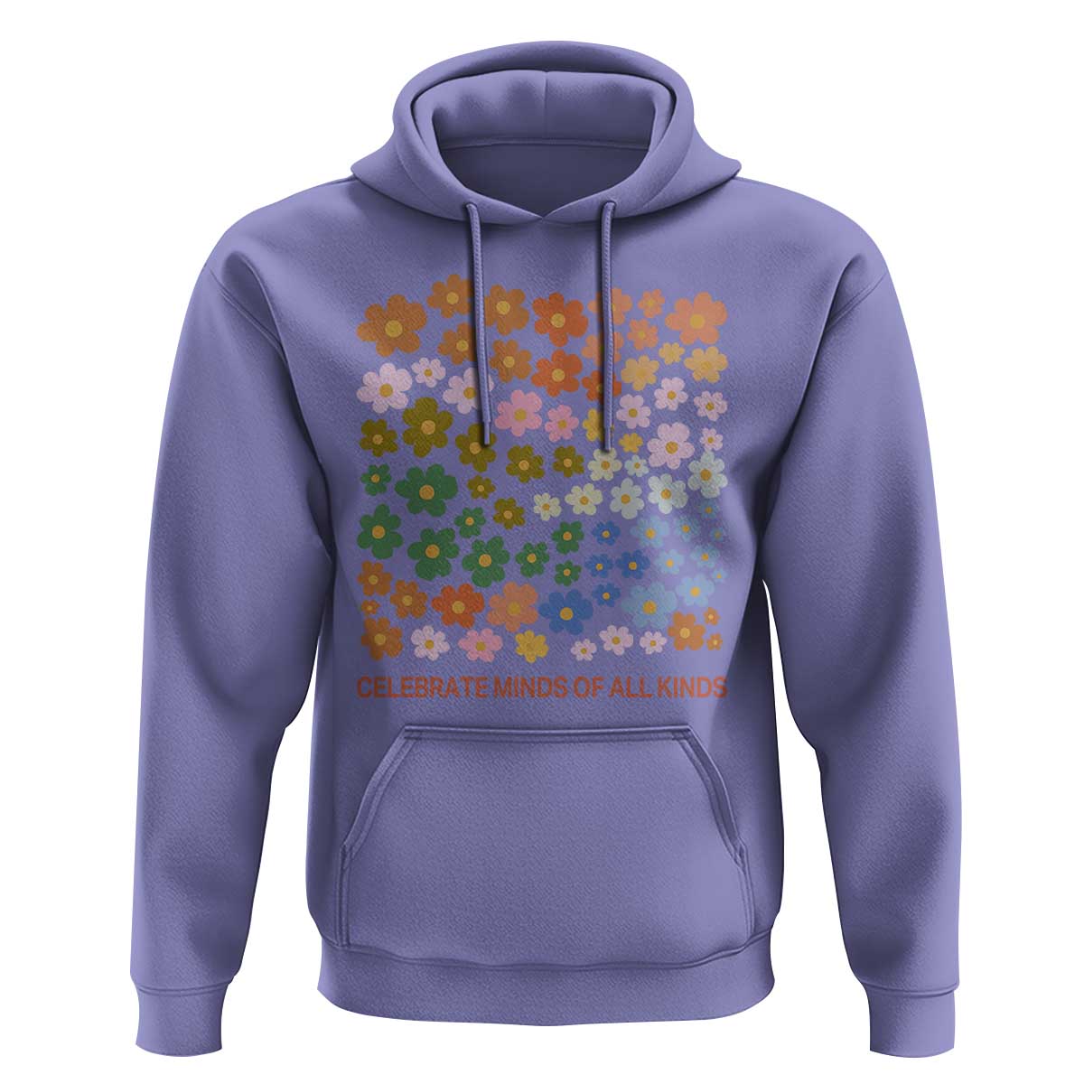 Neurodiversity Boho Floral Hoodie Celebrate Minds of All Kinds Autism ADHD ASD