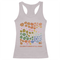 Neurodiversity Boho Floral Racerback Tank Top Celebrate Minds of All Kinds Autism ADHD ASD