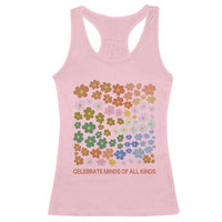 Neurodiversity Boho Floral Racerback Tank Top Celebrate Minds of All Kinds Autism ADHD ASD