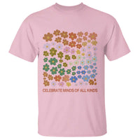 Neurodiversity Boho Floral T Shirt Celebrate Minds of All Kinds Autism ADHD ASD