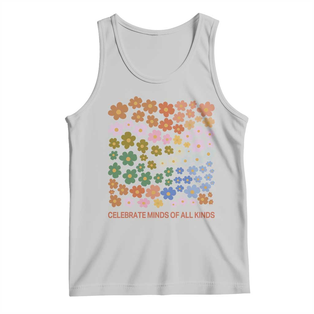 Neurodiversity Boho Floral Tank Top Celebrate Minds of All Kinds Autism ADHD ASD