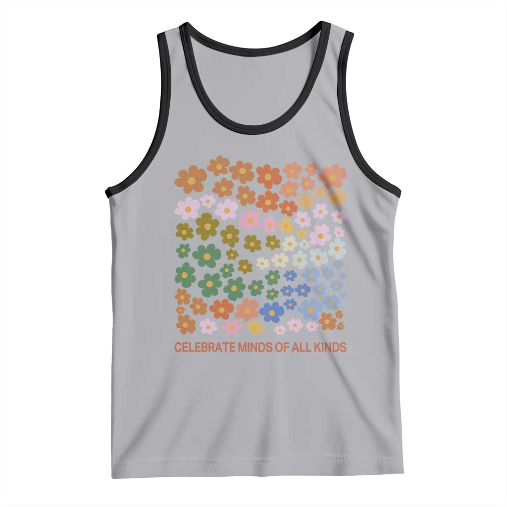 Neurodiversity Boho Floral Tank Top Celebrate Minds of All Kinds Autism ADHD ASD