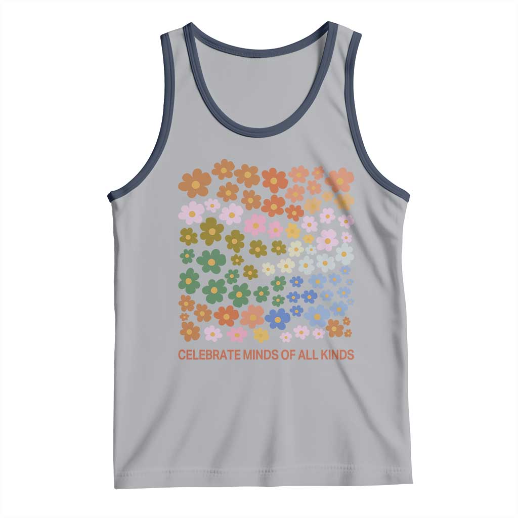 Neurodiversity Boho Floral Tank Top Celebrate Minds of All Kinds Autism ADHD ASD