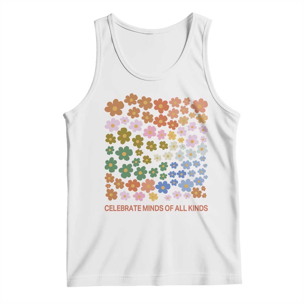 Neurodiversity Boho Floral Tank Top Celebrate Minds of All Kinds Autism ADHD ASD