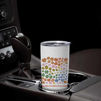 Neurodiversity Boho Floral Tumbler Cup Celebrate Minds of All Kinds Autism ADHD ASD