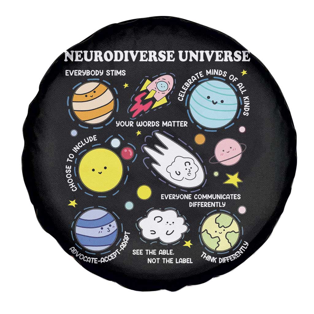Neurodiverse Universe Spare Tire Cover Autism Awareness ADHD ASD Neurodiversity