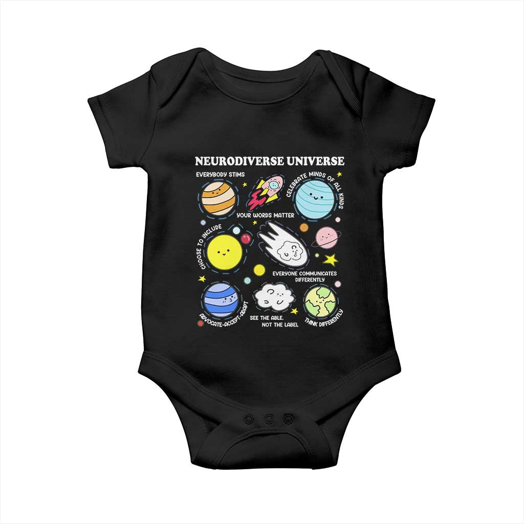 Neurodiverse Universe Baby Onesie Autism Awareness ADHD ASD Neurodiversity