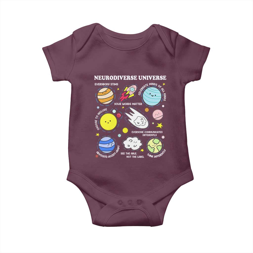 Neurodiverse Universe Baby Onesie Autism Awareness ADHD ASD Neurodiversity