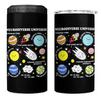 Neurodiverse Universe 4 in 1 Can Cooler Tumbler Autism Awareness ADHD ASD Neurodiversity