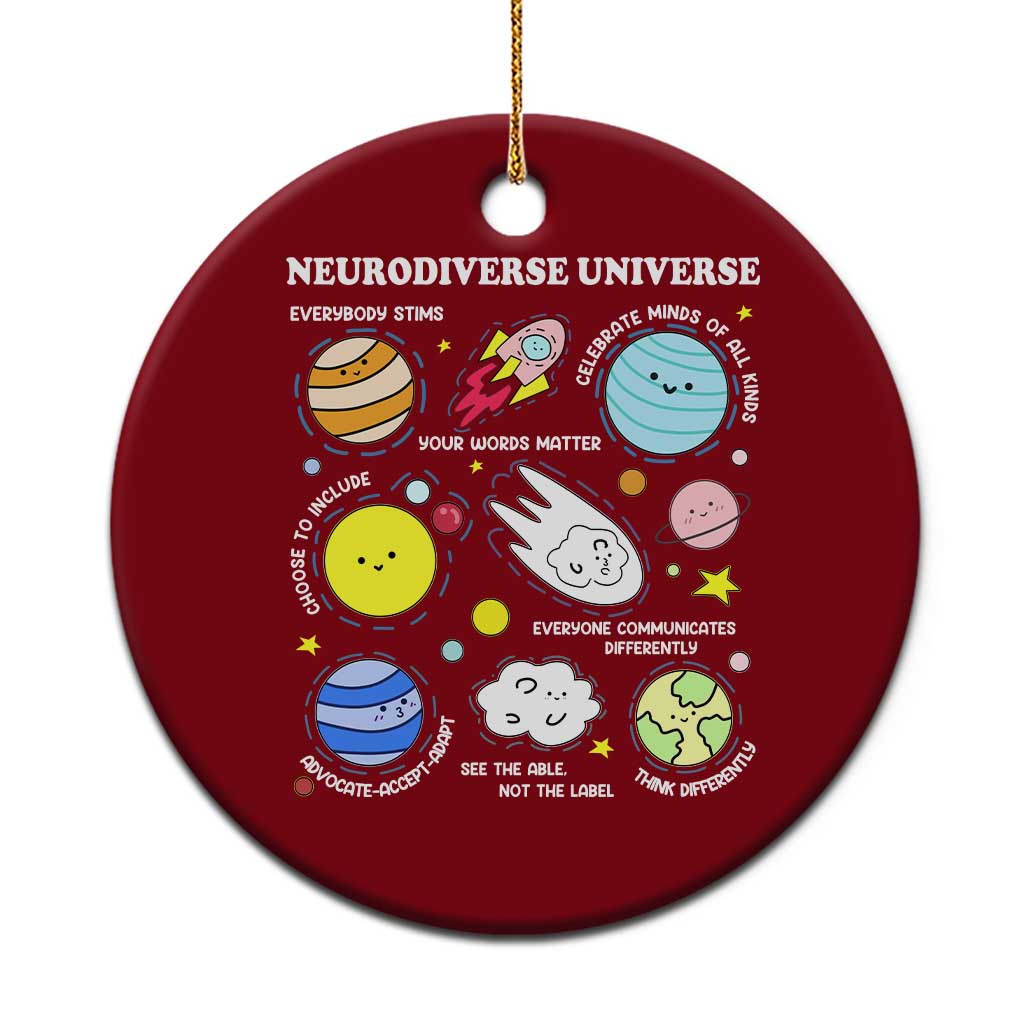Neurodiverse Universe Ceramic Ornament Autism Awareness ADHD ASD Neurodiversity - Wonder Print Shop