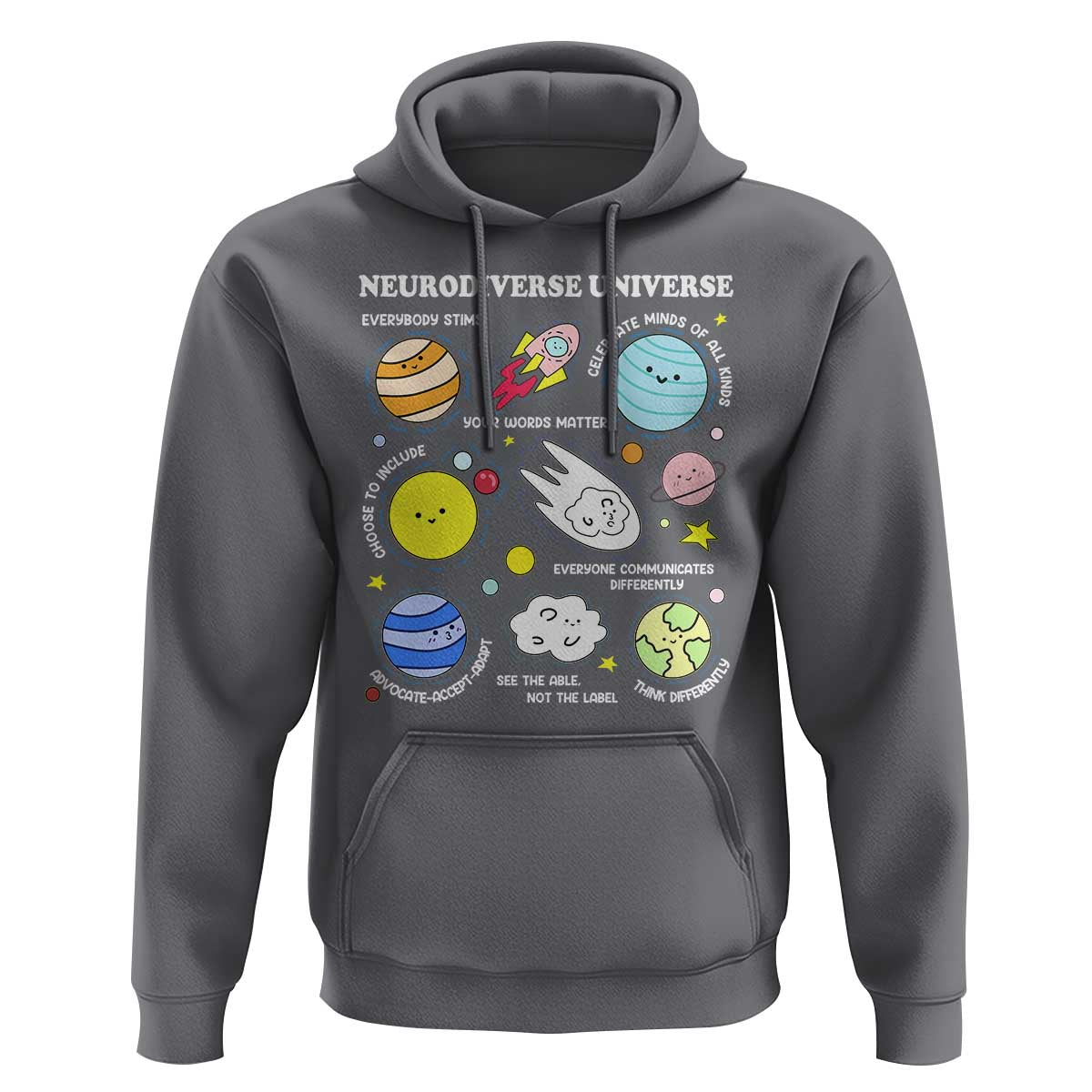 Neurodiverse Universe Hoodie Autism Awareness ADHD ASD Neurodiversity