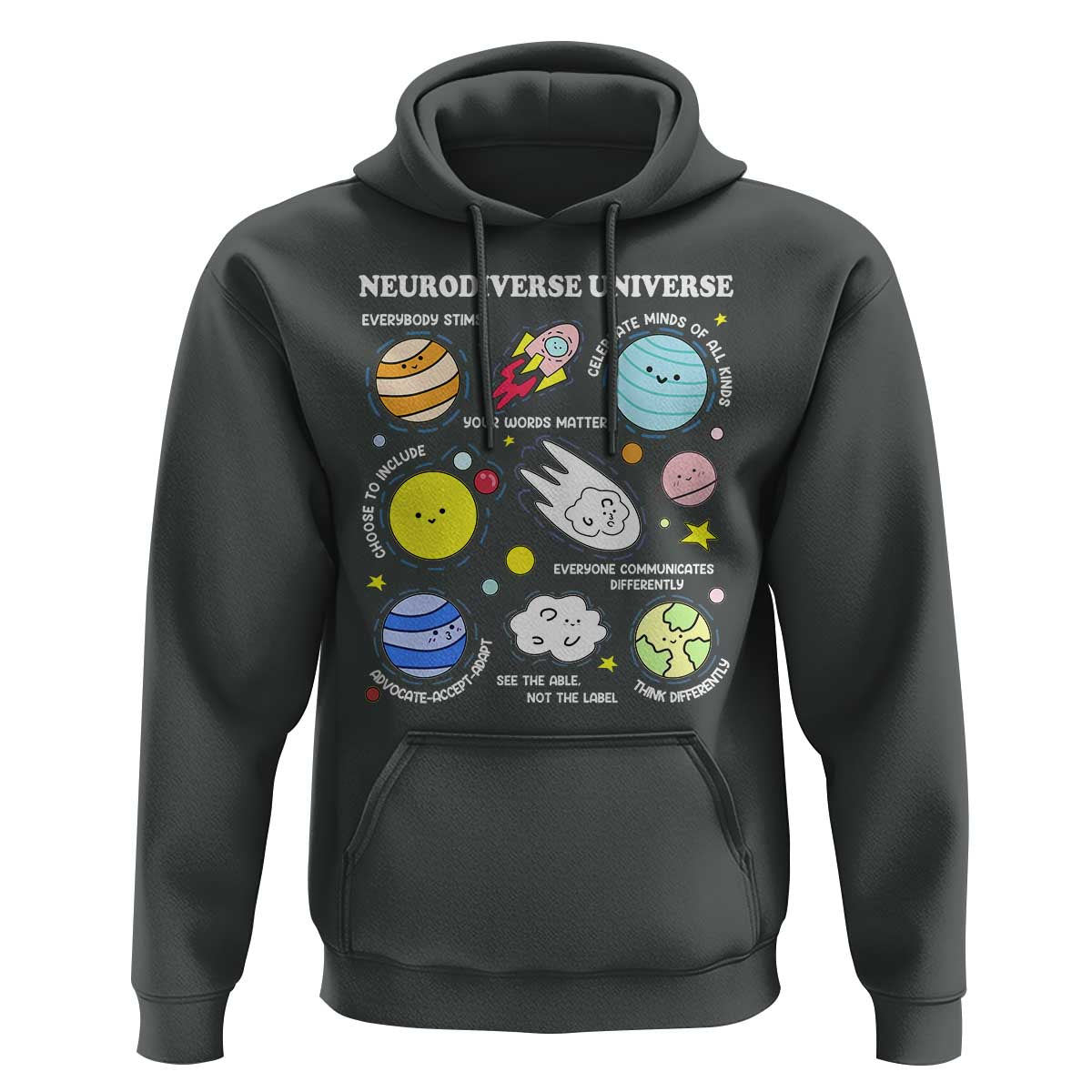 Neurodiverse Universe Hoodie Autism Awareness ADHD ASD Neurodiversity
