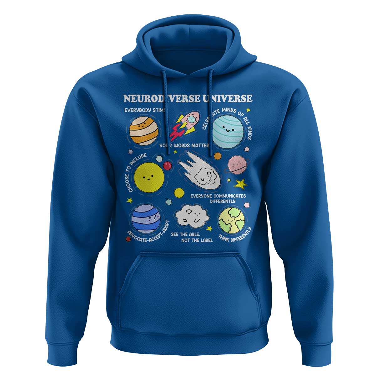 Neurodiverse Universe Hoodie Autism Awareness ADHD ASD Neurodiversity