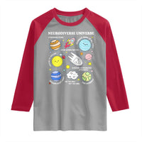 Neurodiverse Universe Raglan Shirt Autism Awareness ADHD ASD Neurodiversity